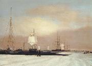 John Samuel Blunt Boston Harbor oil painting picture wholesale
